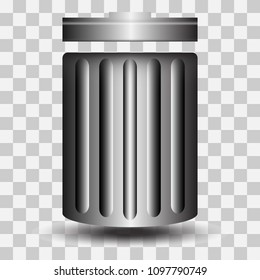 garbage bin isolated icon vector illustration design, isolated on transparent background.