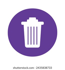 Garbage bin logo Logo combine with letter O vector template