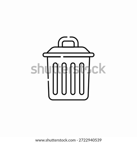 garbage bin refuse icon sign vector
