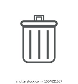 garbage bin simple shapes icon vector