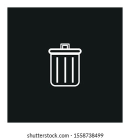 garbage bin simple shapes icon vector