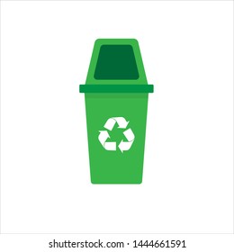 Garbage bin or trash can. Waste and rubbish recycling symbol.EPS 10.vector illustration isolated on white background.