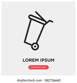 Garbage bin vector icon