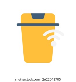 Garbage Bin Vector for Waste Management and Sanitation. Trash can illustration. Recycling and cleanliness concept for urban living. Flat Icon