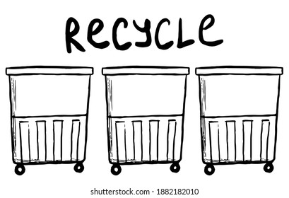 Trash Bin Drawing Images, Stock Photos & Vectors | Shutterstock