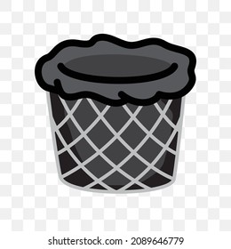 Garbage bins are made of steel grates. kawaii doodle flat vector illustration icon