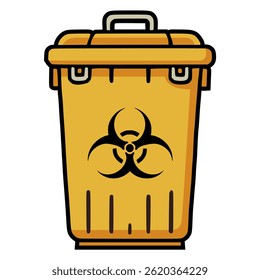 garbage biohazard dangerous chemical nuclear radioactive waste flat color vector illustration template design