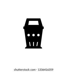 garbage black and white icon