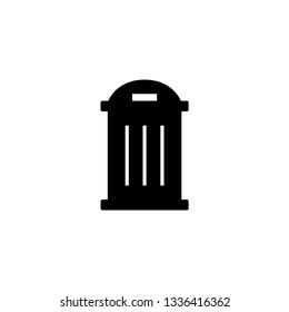 garbage black and white icon