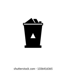 garbage black and white icon