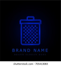 Garbage blue chromium metallic logo