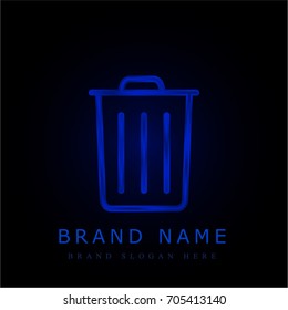 Garbage blue chromium metallic logo