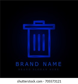 Garbage blue chromium metallic logo