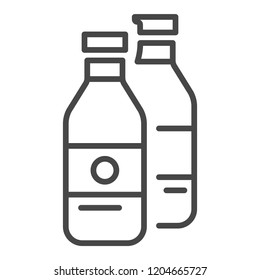 Garbage bottle icon. Outline garbage bottle vector icon for web design isolated on white background