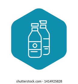 Garbage bottle icon. Outline garbage bottle vector icon for web design isolated on white background