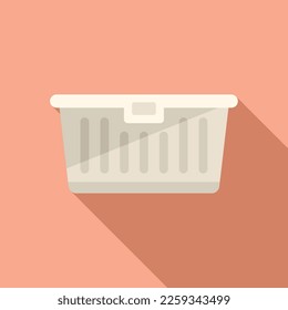 Garbage box icon flat vector. Biodegradable plastic. Ocean waste