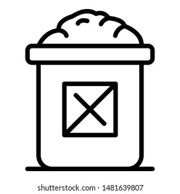 Garbage box icon. Outline garbage box vector icon for web design isolated on white background