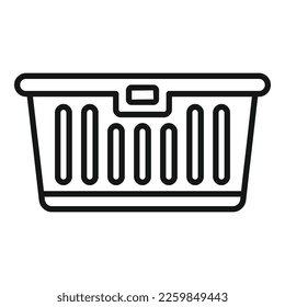 Garbage box icon outline vector. Biodegradable plastic. Ocean waste