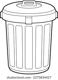 The garbage box isolated on white background