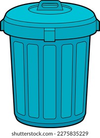 La caja de basura aislada en fondo blanco