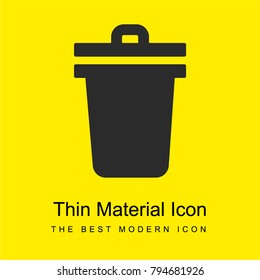 Garbage bright yellow material minimal icon or logo design