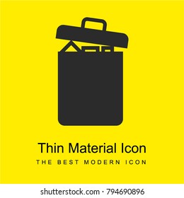 Garbage bright yellow material minimal icon or logo design