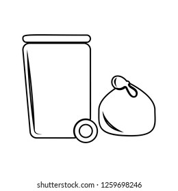 garbage can icon. Element of Ecology for mobile concept and web apps icon. Thin line icon for website design and development, app development