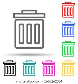 garbage can icon. Element of simple icon for websites, web design, mobile app, info graphics. Thick line icon for website design and development, app development