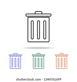 garbage can icon. Elements of simple web icon in multi color. Premium quality graphic design icon. Simple icon for websites, web design, mobile app, info graphics