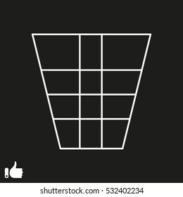 garbage can, icon, vector illustration EPS 10
