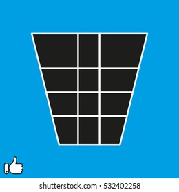 garbage can, icon, vector illustration EPS 10