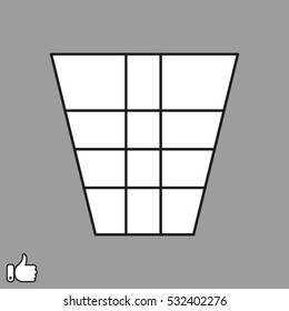 garbage can, icon, vector illustration EPS 10