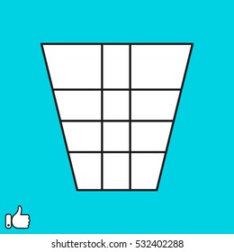 garbage can, icon, vector illustration EPS 10