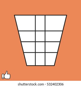 garbage can, icon, vector illustration EPS 10