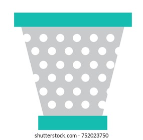 Garbage can isolated vector illustration