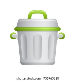 Garbage Can. A professional, realistic, pixel aligned icon.