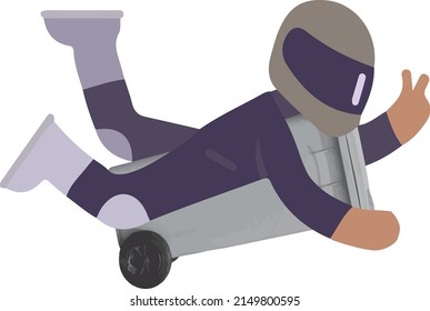 Garbage Can Racing Vector Art