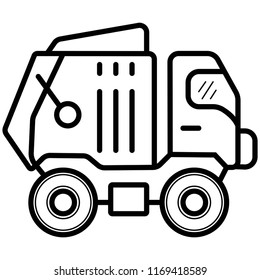 Garbage car recycle icon vector