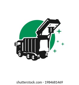 garbage car transport logo design