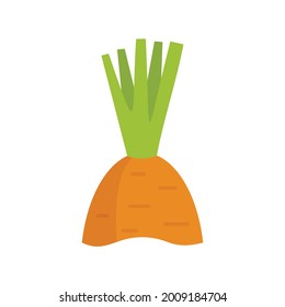 Garbage carrot icon. Flat illustration of garbage carrot vector icon isolated on white background