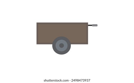 garbage cart image. vector illustration.