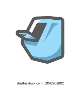 Garbage Chute Bin Vector Icon Cartoon Illustration