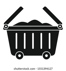 Garbage city cart icon. Simple illustration of garbage city cart vector icon for web design isolated on white background
