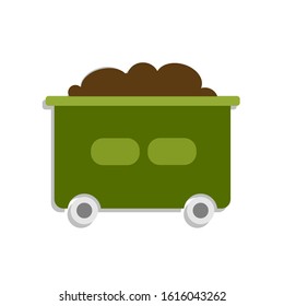 Garbage city cart icon. Simple illustration of garbage city cart vector icon for web design and other isolated on white background. EPS 10