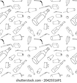 garbage in the city
freehand sketch sketch of city trash, paper cups, crumpled bags, juice sticks, bottles