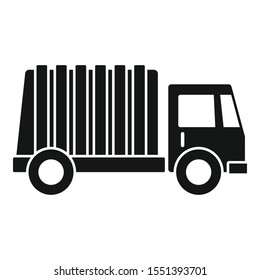 Garbage city truck icon. Simple illustration of garbage city truck vector icon for web design isolated on white background