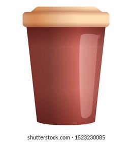 Garbage coffee cup icon. Cartoon of garbage coffee cup vector icon for web design isolated on white background