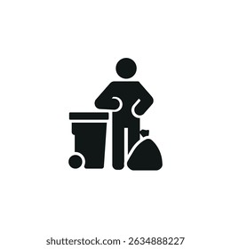 Garbage collection icon. Simple garbage collection icon for social media, app and web design. Vector illustration.