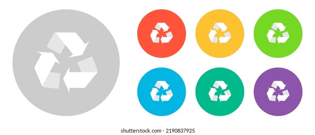 Garbage collection on a white background. Icons set. Vector illustration