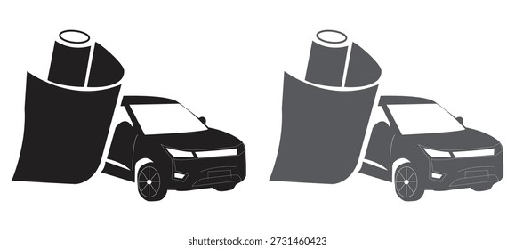 Garbage Collection Truck Icons Vector